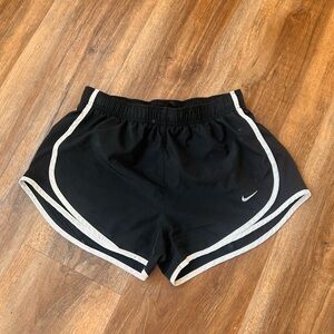 Nike Women's Black and White Athletic Shorts